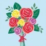 Ravensburger - CreArt pictura pe numere pentru adulti buchet de trandafiri Ravensburger - 3